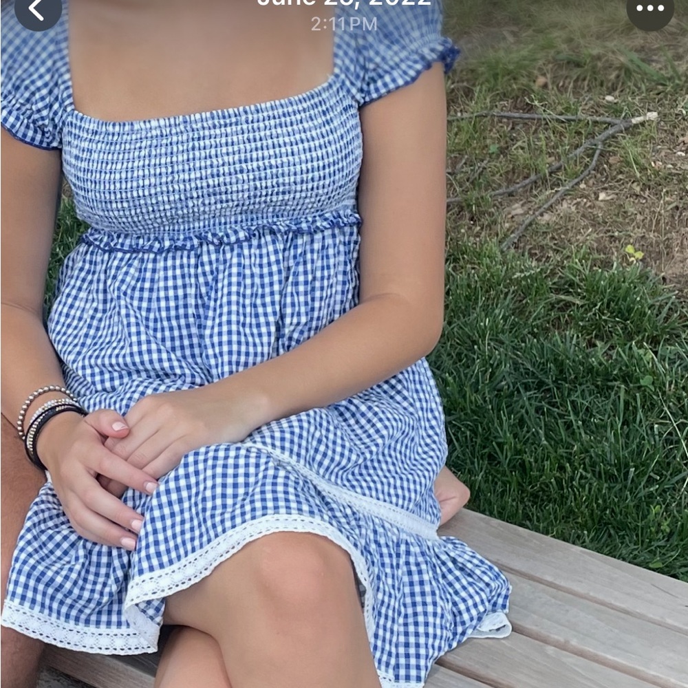 Blue Gingham Babydoll Dress